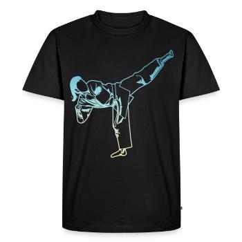 Fille de karaté - T-shirt Premium bio Homme - noir - Devant - Nico (187cm)