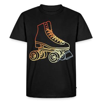 Croquis de patins à roulettes - T-shirt Premium bio Homme - noir - Devant - Nico (187cm)