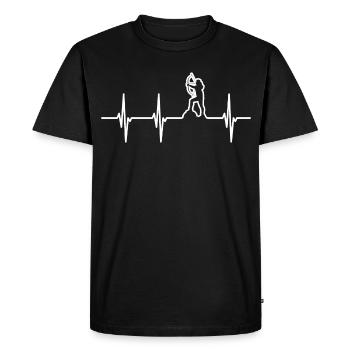Archer Heartline - Men's Premium Organic T-Shirt - black - Front - Nico (187cm)