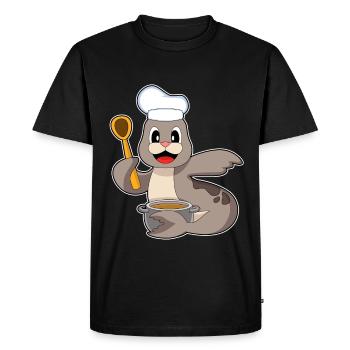 Seal Cook Cooking Pot Cooking - Men's Premium Organic T-Shirt - black - Front - Nico (187cm)