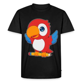 Parrot Pupil Pencil School - Men's Premium Organic T-Shirt - black - Front - Nico (187cm)