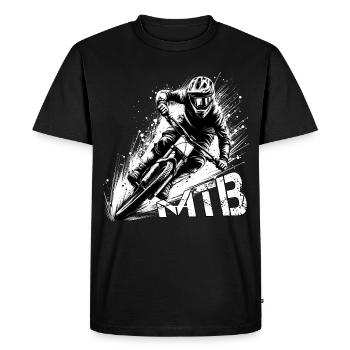 VTT VTT VTT Vélo de montagne cadeau - T-shirt Premium bio Homme - noir - Devant - Nico (187cm)