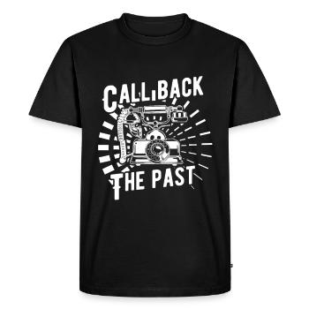 Faire revivre le passé - T-shirt Premium bio Homme - noir - Devant - Nico (187cm)