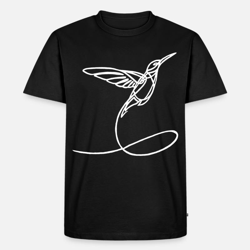 Seltsamer weißer Vogel - Männer Premium Bio T-Shirt - Schwarz