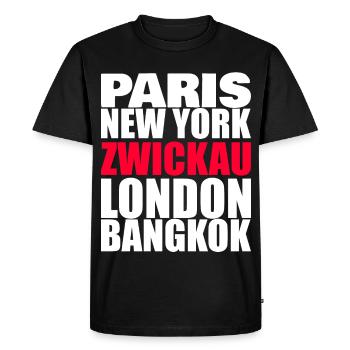 Ville de Zwickau - T-shirt Premium bio Homme - noir - Devant - Nico (187cm)