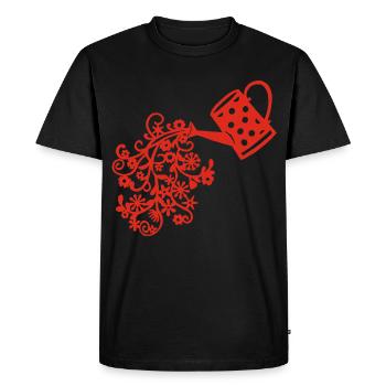 Le retour du printemps (rouge) - T-shirt Premium bio Homme - noir - Devant - Nico (187cm)