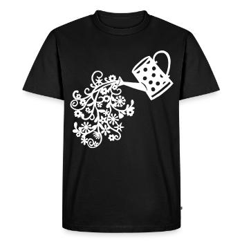 Le retour du printemps (blanc) - T-shirt Premium bio Homme - noir - Devant - Nico (187cm)