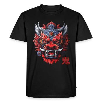 Oni, démon Japonais - T-shirt Premium bio Homme - noir - Devant - Nico (187cm)