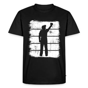 Peintres et vernisseurs - T-shirt Premium bio Homme - noir - Devant - Nico (187cm)