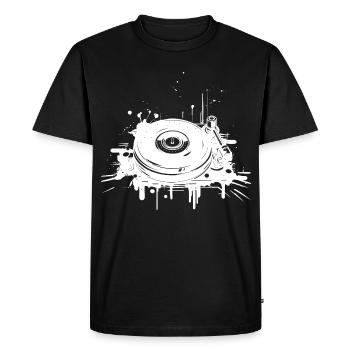 Platine DJ - T-shirt Premium bio Homme - noir - Devant - Nico (187cm)