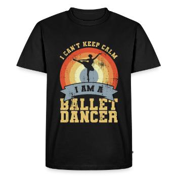 Je ne peux pas garder mon calme, je suis un danseur de ballet - T-shirt Premium bio Homme - noir - Devant - Nico (187cm)