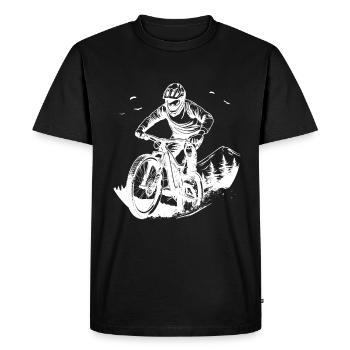 Croquis de vélo de montagne - T-shirt Premium bio Homme - noir - Devant - Nico (187cm)