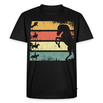 Equitation - Men's Premium Organic T-Shirt - black - Front - Nico (187cm)