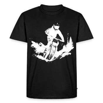 Vététistes - T-shirt Premium bio Homme - noir - Devant - Nico (187cm)