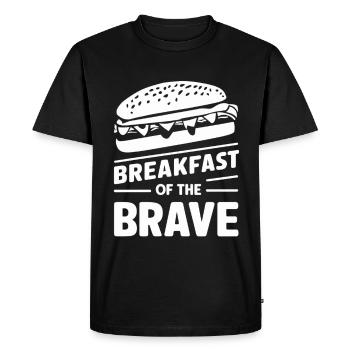 Petit-déjeuner Sandwich Petit-déjeuner des braves - T-shirt Premium bio Homme - noir - Devant - Nico (187cm)