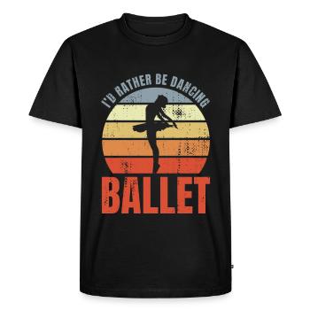 Je préfère danser le ballet - T-shirt Premium bio Homme - noir - Devant - Nico (187cm)