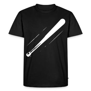 Dessin de batte de baseball - T-shirt Premium bio Homme - noir - Devant - Nico (187cm)