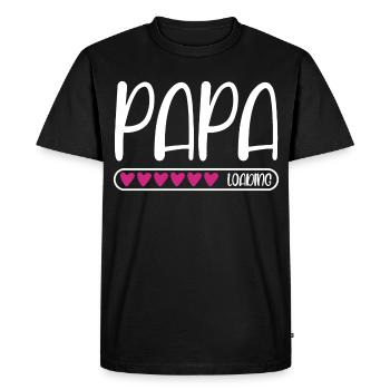 Papa loading - Männer Premium Bio T-Shirt - Schwarz - Vorne - Nico (187cm)