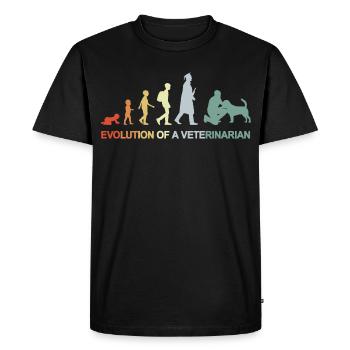 Development from child to veterinarian - Men's Premium Organic T-Shirt - black - Front - Nico (187cm)