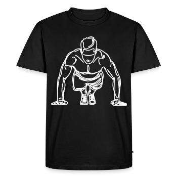 Croquis de carrossier - T-shirt Premium bio Homme - noir - Devant - Nico (187cm)