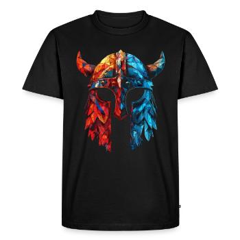 Viking Horned Helmet - Men's Premium Organic T-Shirt - black - Front - Nico (187cm)