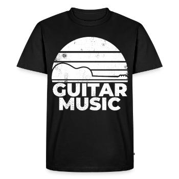 Drôle de musique de guitare - T-shirt Premium bio Homme - noir - Devant - Nico (187cm)