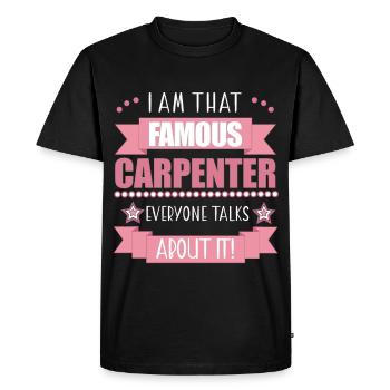 Profession de charpentier Cadeau pour dames - T-shirt Premium bio Homme - noir - Devant - Nico (187cm)
