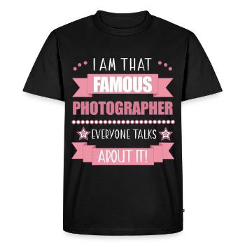 Photographe Profession Femme Cadeau - T-shirt Premium bio Homme - noir - Devant - Nico (187cm)