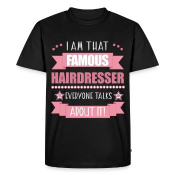 Coiffeur Profession Femme Cadeau - T-shirt Premium bio Homme - noir - Devant - Nico (187cm)