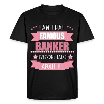 Banquier Profession Femme Cadeau - T-shirt Premium bio Homme - noir - Devant - Nico (187cm)