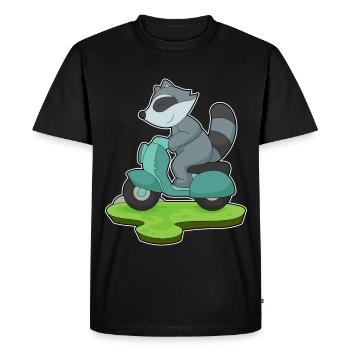 Trottinette raton laveur - T-shirt Premium bio Homme - noir - Devant - Nico (187cm)