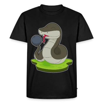 Snake Bowling Bowling Ball - Men's Premium Organic T-Shirt - black - Front - Nico (187cm)
