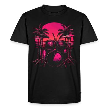 Trapset Retro Style - Men's Premium Organic T-Shirt - black - Front - Nico (187cm)