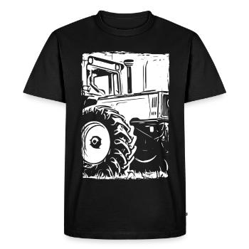 Tractor MB-trac footprint - Men's Premium Organic T-Shirt - black - Front - Nico (187cm)