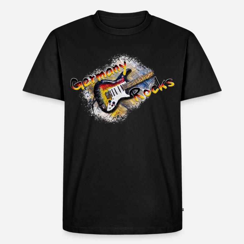 germany rocks - Männer Premium Bio T-Shirt - Schwarz
