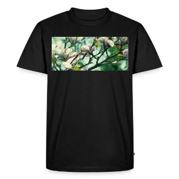 Magnolia Vintage Design - T-shirt Premium bio Homme - noir - Devant - Nico (187cm)