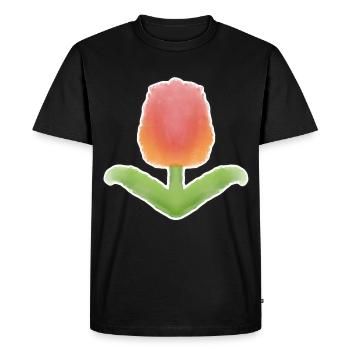 Tulipe ! - T-shirt Premium bio Homme - noir - Devant - Nico (187cm)