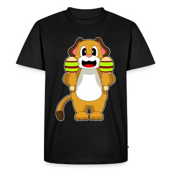 Dog Musician Rattle Music - Men's Premium Organic T-Shirt - black - Front - Nico (187cm)