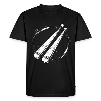Croquis de baguettes - T-shirt Premium bio Homme - noir - Devant - Nico (187cm)