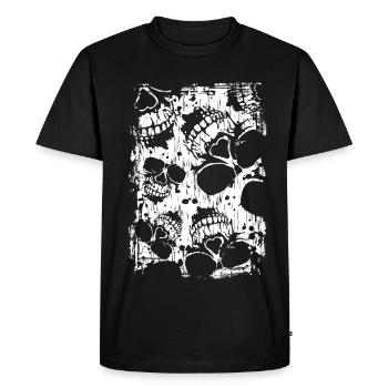 Fierce Skull - Men's Premium Organic T-Shirt - black - Front - Nico (187cm)