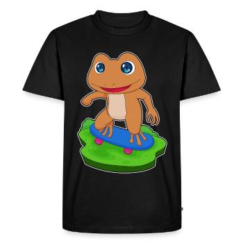 Grenouille Skater Skateboard Sport - T-shirt Premium bio Homme - noir - Devant - Nico (187cm)
