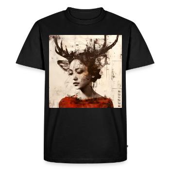 Rêverie - T-shirt Premium bio Homme - noir - Devant - Nico (187cm)