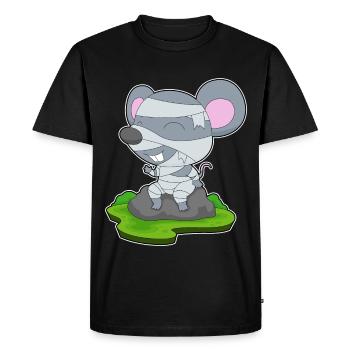 Mouse Halloween Mummy - Men's Premium Organic T-Shirt - black - Front - Nico (187cm)