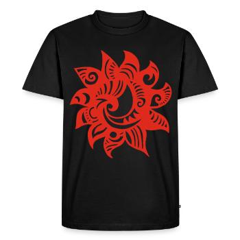 Strange red sun - Men's Premium Organic T-Shirt - black - Front - Nico (187cm)