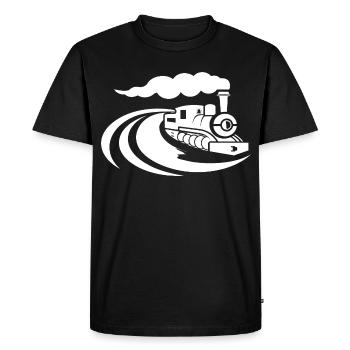 Locomotive - T-shirt Premium bio Homme - noir - Devant - Nico (187cm)