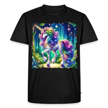 Fantasy Unicorn Horse Fans Unicorn Lovers - Men's Premium Organic T-Shirt - black - Front - Nico (187cm)