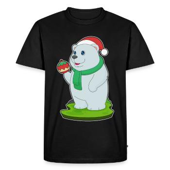 Bal de Noël des ours polaires - T-shirt Premium bio Homme - noir - Devant - Nico (187cm)
