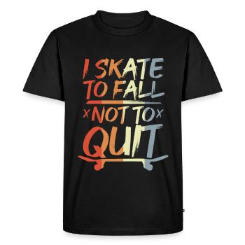 Skate to fall, not to stop, - Men's Premium Organic T-Shirt - black - Front - Nico (187cm)