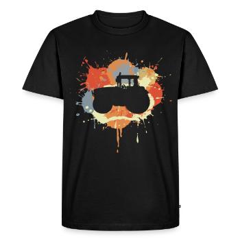 Graffiti de tracteur - T-shirt Premium bio Homme - noir - Devant - Nico (187cm)
