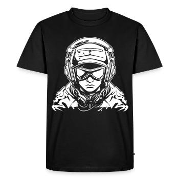 Gamer Drawing - Men's Premium Organic T-Shirt - black - Front - Nico (187cm)